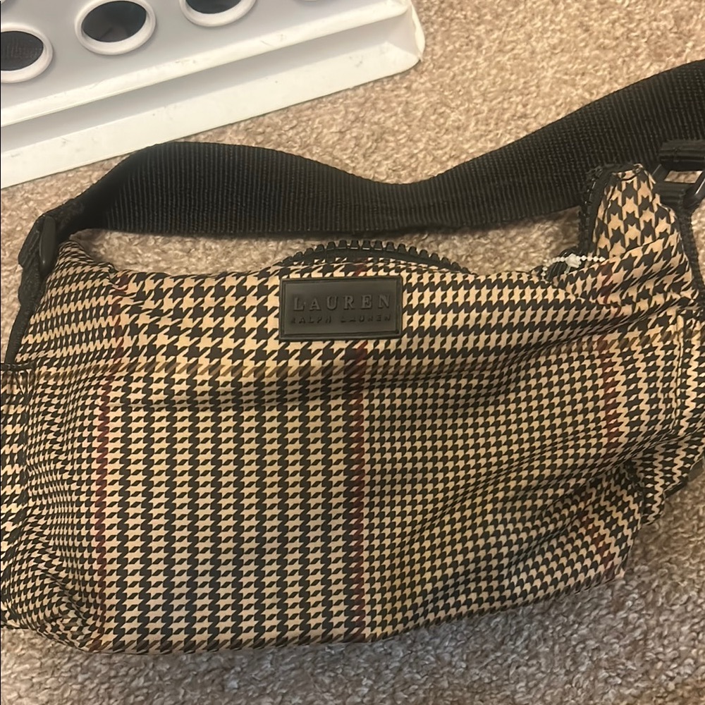 Houndstooth Men's Bag - Black and Brown